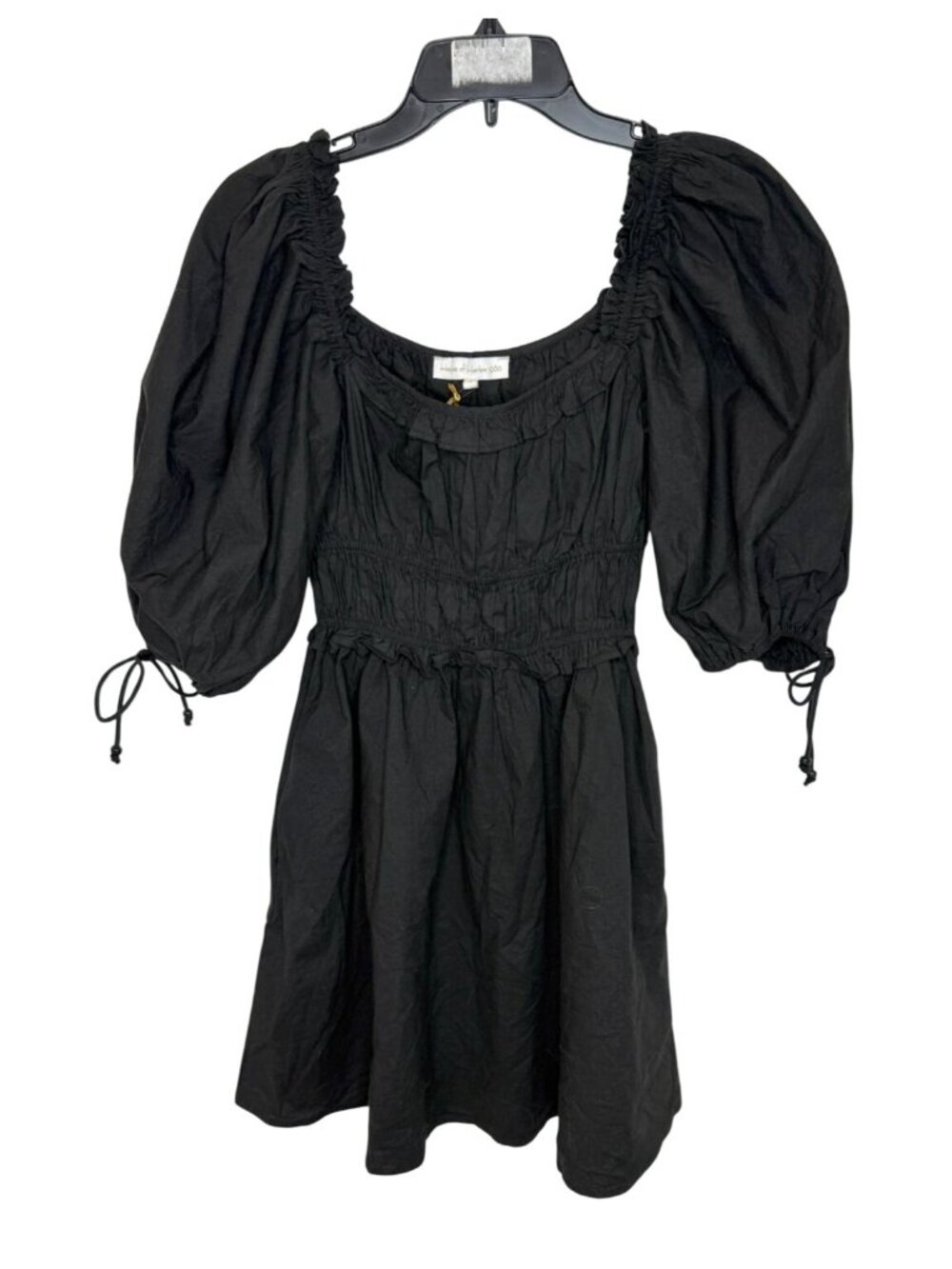 House of Harlow 1960 Black Puff Sleeve Mini Dress Size S - Picture 4 of 8